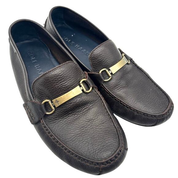 Cole Haan Provincetown Bit Loafer Driver Brown Pebbled Leather Size 10.5 Moc Toe main image 7